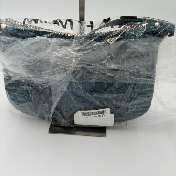 Brahmin Shayna blue patina Embossed Shoulder Bag - Picture 3 of 3